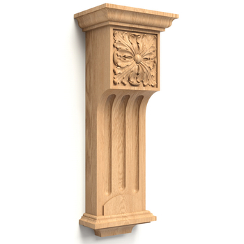 Ornate corbel with flutes and floral element